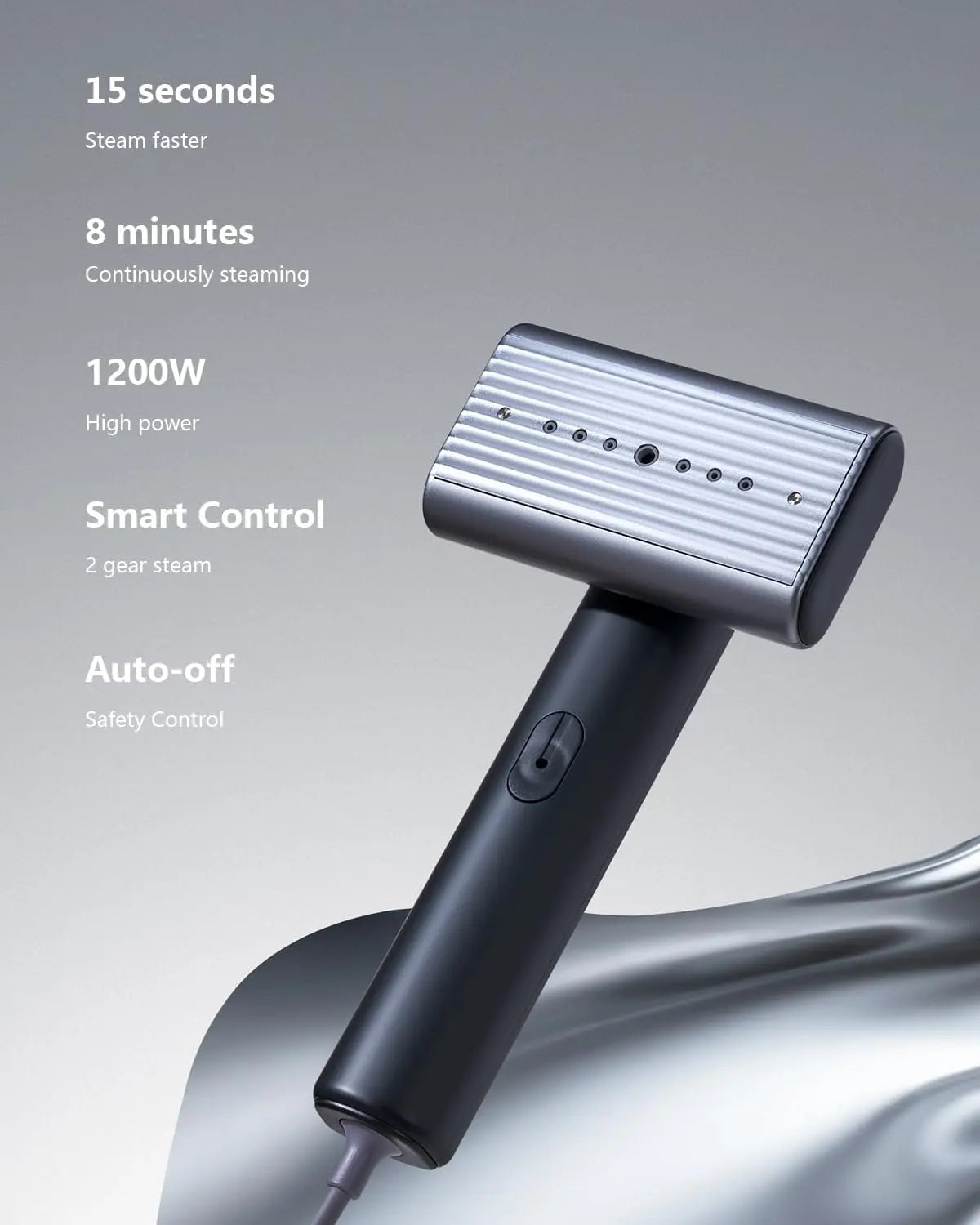 Nesugar G9 Pro Smart Handheld Steamer for Clothes, Palm-Sized 1Lb Lightweight Garment Steamer, Dual Steam Modes, Easy Wrinkle Remover, Auto Shut-Off, Travel & Home Use Handheld Clothing Steamer Garment Steam Machine Handheld Multipurpose Steamer