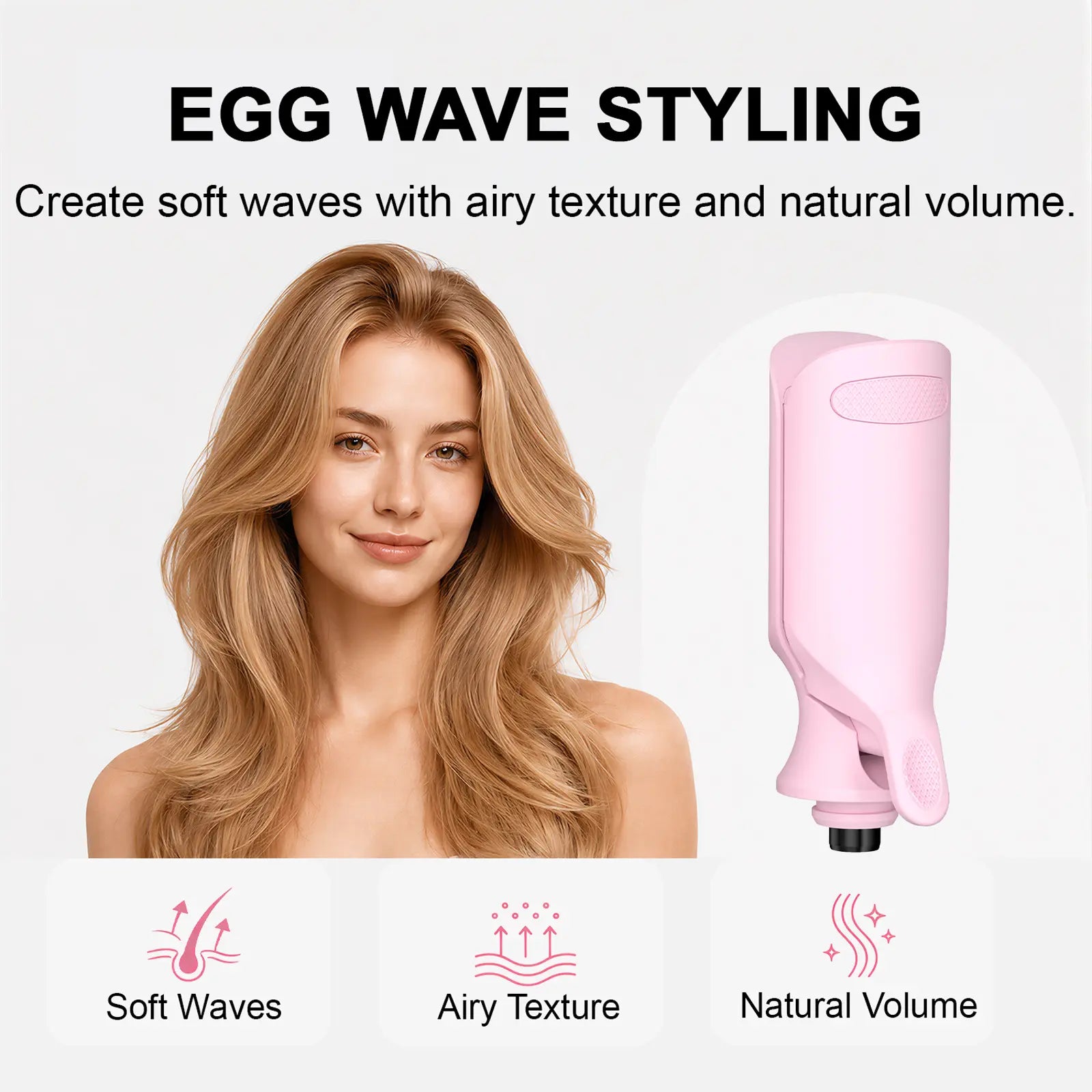 5-In-1 Automatic Rotating Curling Iron Set, Negative Ion Hair Styler for Easy Curls, Beach Waves & Straight Looks, Fast Heating, Beginner-Friendly Anti-Scald Design, Curly Hair, Wavy Hair Styling