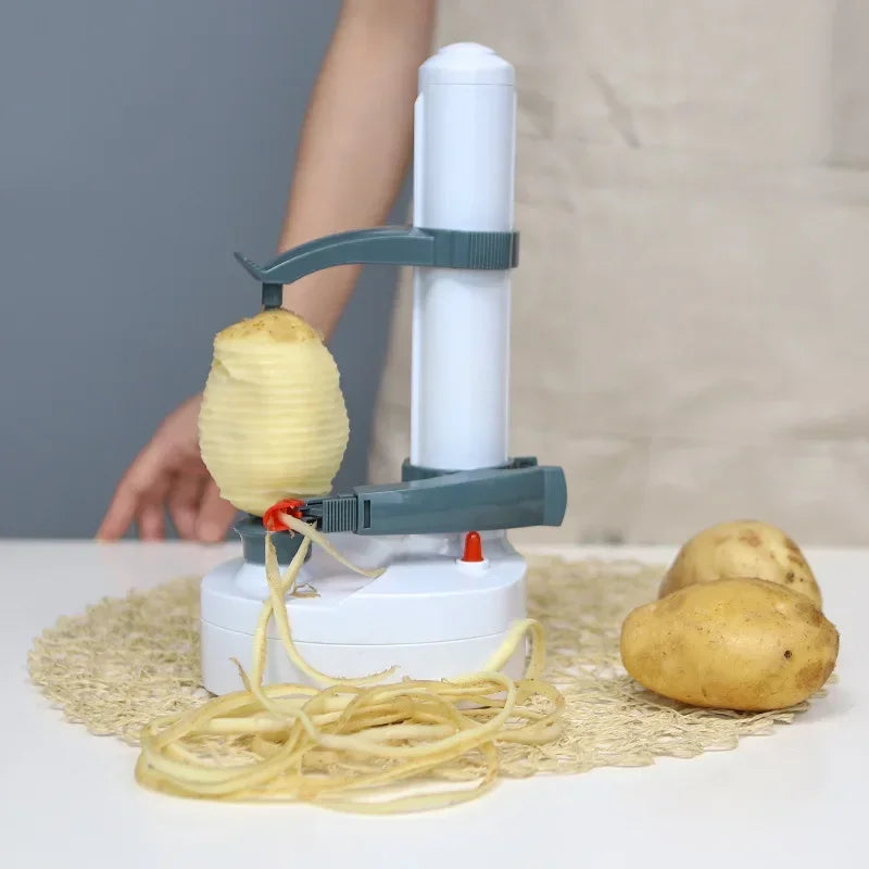 Effortless Peeling with the Multifunction Stainless Steel Electric Peeler - Includes Three Spare Blades for Perfectly Peeled Fruits and Vegetables