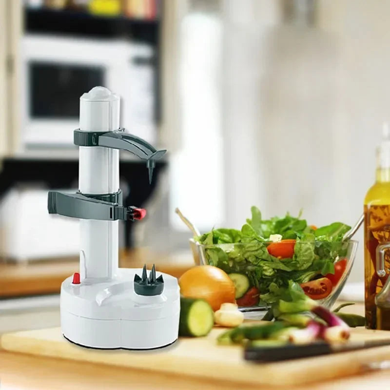 Effortless Peeling with the Multifunction Stainless Steel Electric Peeler - Includes Three Spare Blades for Perfectly Peeled Fruits and Vegetables