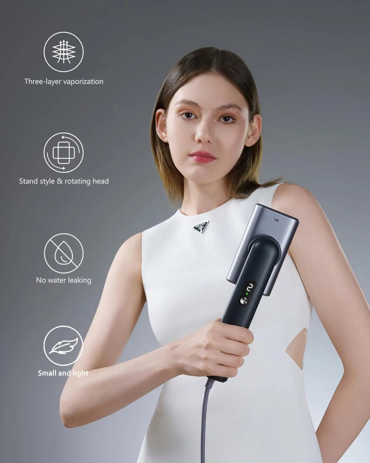 Nesugar G9 Pro Smart Handheld Steamer for Clothes, Palm-Sized 1Lb Lightweight Garment Steamer, Dual Steam Modes, Easy Wrinkle Remover, Auto Shut-Off, Travel & Home Use Handheld Clothing Steamer Garment Steam Machine Handheld Multipurpose Steamer
