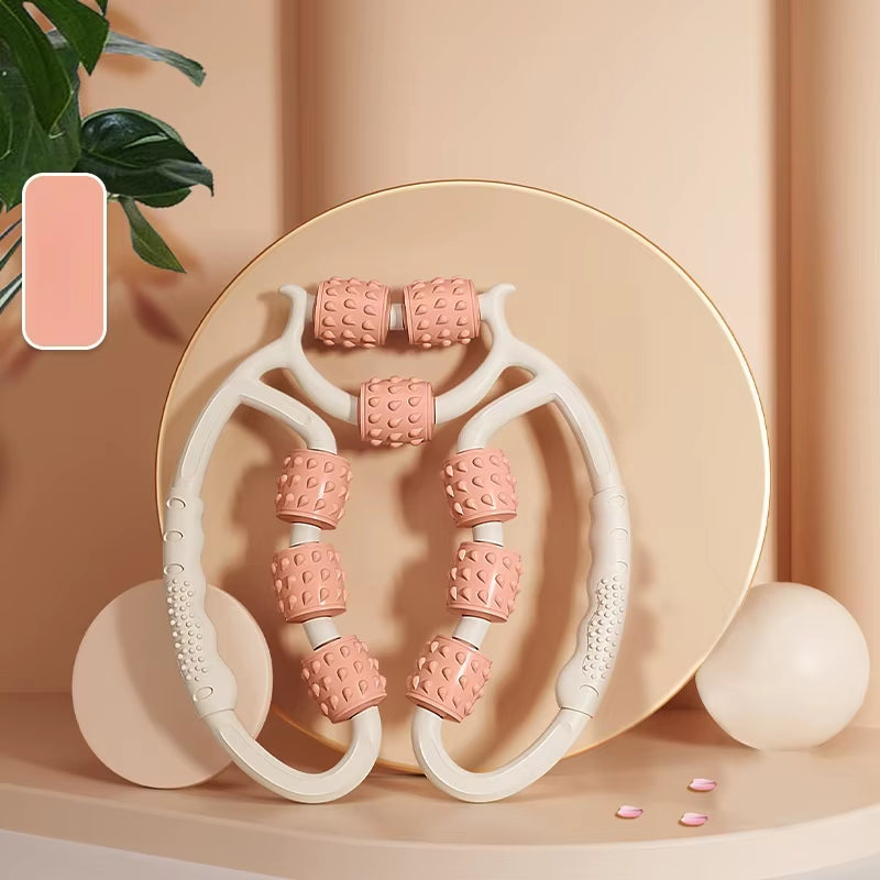 9-Wheel Leg Massager Roller Calf Muscle Relaxation Leg Beauty Device Massage Slimming Leg Ring Leg Clamp Sports Fitness Leg Clamp