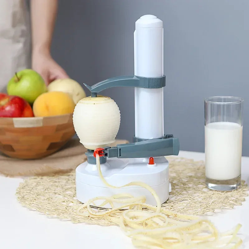 Effortless Peeling with the Multifunction Stainless Steel Electric Peeler - Includes Three Spare Blades for Perfectly Peeled Fruits and Vegetables
